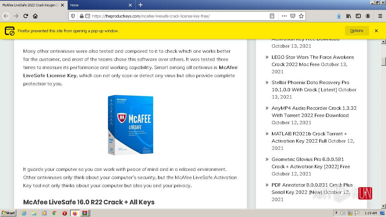 McAfee Antivirus 2022 Crack + Chiave di attivazione Download gratuito (più recente)